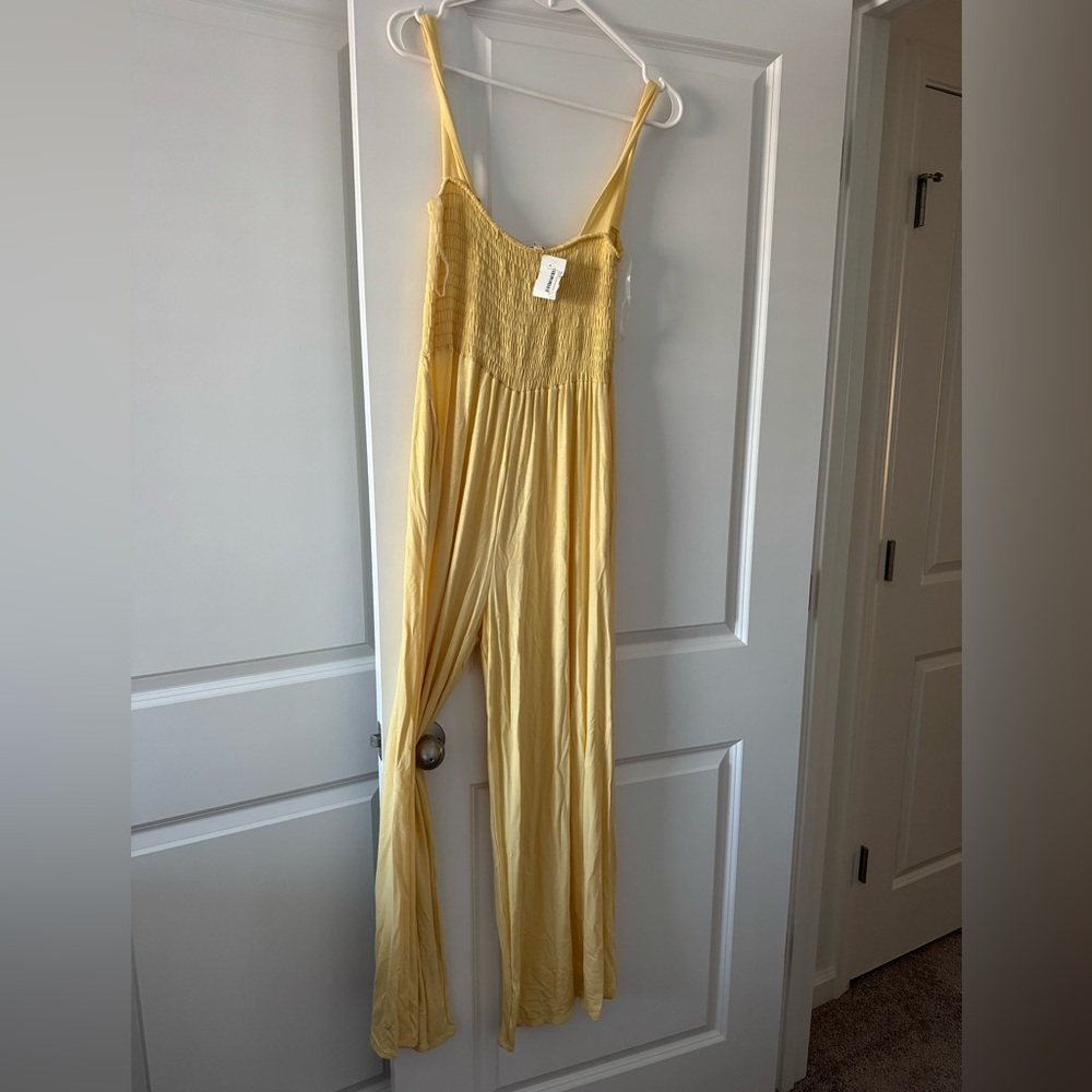 Yellow Spaghetti Strap Jumpsuit